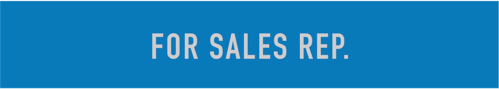 for sales rep.
